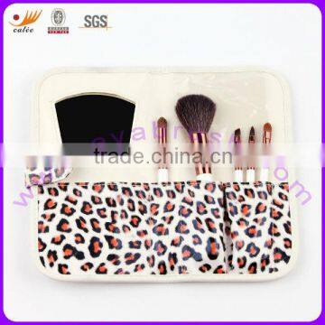 Gift Cosmetic Brush Set with Mirror Pouch