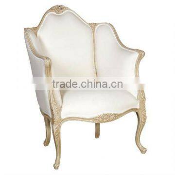 white rococo armchair