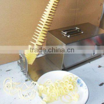 high quality potato tower machine/electric spiral carrot tornado cutter/spiral potato cutting machine
