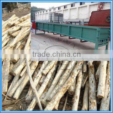 Wood processing bark removing machine