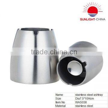 cylindrical stainless steel table ashtray