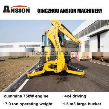 WZ30-25backhoe loader with price 7900kg 83kW AC Pilot joystick