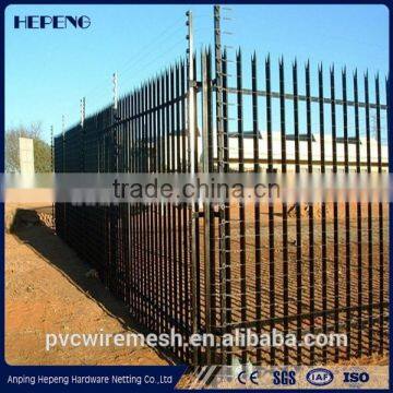 Hot dipped galvanized Steel Anti-climb Security Fence / palisade fence