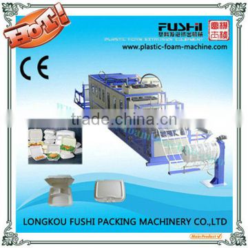 Plastic food packaging container vacuum forming machine