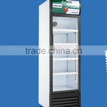 high quality single glass door showcase fridge for sale