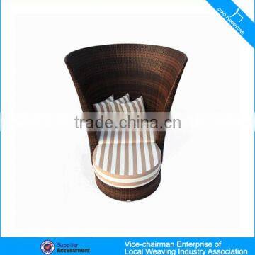 Garden Furniture Large Rattan Sofa Chair With Ottoman 4307 photo-3