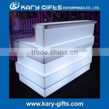 2017 Modern PE Plastic Bar Table Set High Bar Cocktail Table White Plastic LED Furniture Led Bar Table photo-6