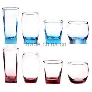 2016 New style colored glass tumbler colored glass cup