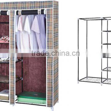 Store More Fashion Durable Fabric Steel Bedroom Wardrobe photo-2
