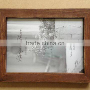 Vintage baked color wooden photo frame with roaster color