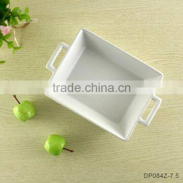 China factory suppliers tableware custom design white ceramic tray