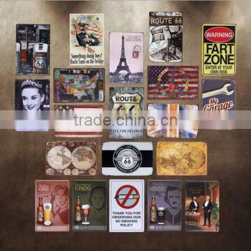 Wholesale Vintage Metal Antique Tin Sign photo-3