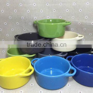 Stocked Ceramic Soup Pot Milk Pot Bakeware Bowl With Handle photo-4