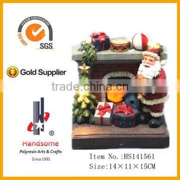 5" Resin Christmas Decorations LED Santa Claus Christmas Ornaments 4/S photo-2