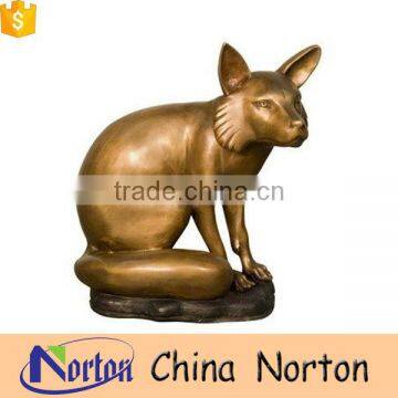 tabletop decoration small fox figurines bronze for sale NTBA-W013Y