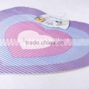 Heart Shaped Printed EVA Anti Slip Bathroom Mat photo-2
