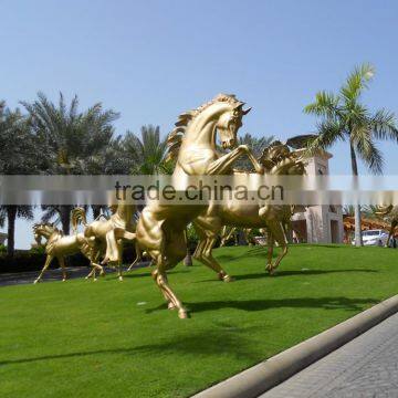 Popular garden decor golden horse statue