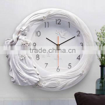 M0028 Momoda Living room dining room Creative fancy elegant 3D tree wall clock quartz home decoration gold silver art wall clock