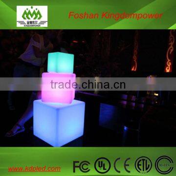 rechargeable battery RGB high quality plastic flashing led illuminated color cube