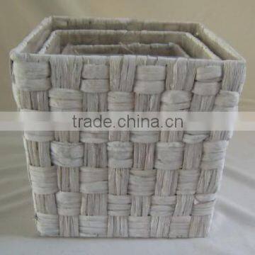 Square Water- Hyacinth basket/flowerpot
