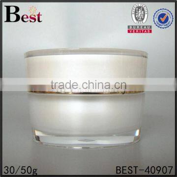 Luxury 5ml 10ml 20ml 30ml 50ml 100ml Clear Acrylic Cosmetic Cream Jar Double Wall Plastic Cream Container photo-6