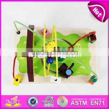 оптовая продажа лучших деревянных игрушек из бусин для маленьких детей, образовательные игры, деревянные игрушки из бусин для маленьких детей W11B141 photo-3