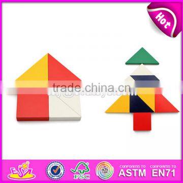 2017 Best Design 9 Pieces Classic Wooden Tangrams for Kids W14A166 photo-6