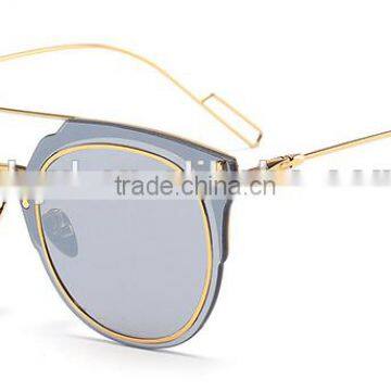 2016 New Women Metal Outdoor Glasses Sunglasses Fashion Tide Thin Face Round Sunglasses photo-2