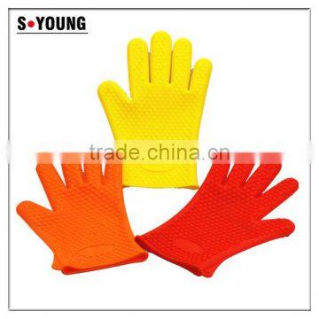 11030 Silicone Heat Resistant Grilling BBQ Gloves for Cooking, Baking, Smoking & Potholder
