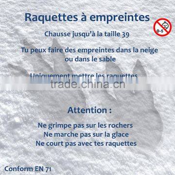 Dinosaur Claw Print Snow Shoes Tracks Kids Dinosaur Footprints in the Snow With Strap Kids Winter Snow Shoes Dinosaur TracksSand photo-5