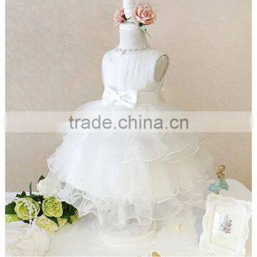 Retail Hot! 2015 Baby Girl Dress Lace Multi-layer Tulle Cute Princess Dress Bow Belt Fashion Vestido Meninas photo-5