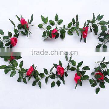 16 Flower Heads Artificial Rose Flower Garland for Wedding photo-6