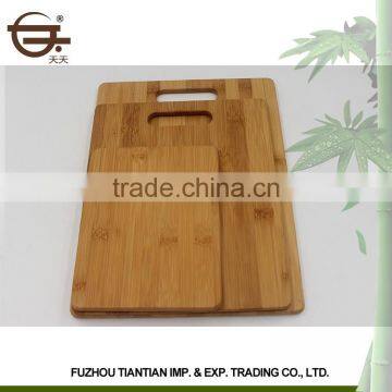 High Quality 3 Pieces Various Size Eco-friendly Square Bamboo Cuttingboard photo-5