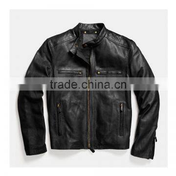 Retro Racer Leather Jacket photo-3
