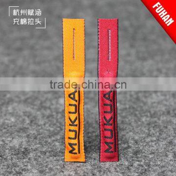 Woven Zipper Puller Design With Logo For Clothes photo-3