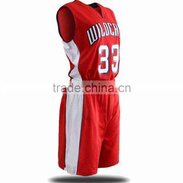 color red basketball jersey