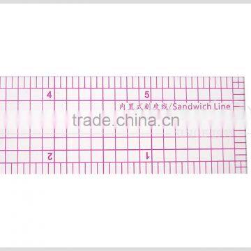 Good Sell Sandwich Line Printing Straight Flexible Garment Quiting Ruler for Quilting Clothes Pattern Making 1"*6" #B-50 photo-4