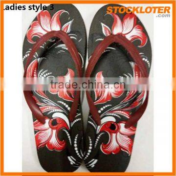 Rubber Beach Slippers Stock Ladies PE Flip Flops Ready Made 160516Ac