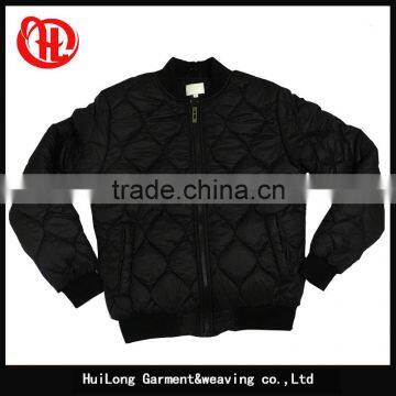 Custom fashion men quilted bomber jacket With padding