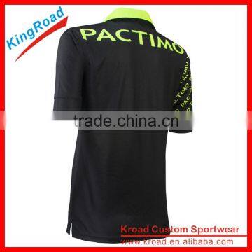 Wholesale China Sports Quick Dry Women/lady Golf Polo Shirts With Neon Green photo-2