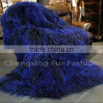 CX-D-23D 2016 New Winter Genuine Mongolian Lamb Fur Blanket Fur Rugs photo-6