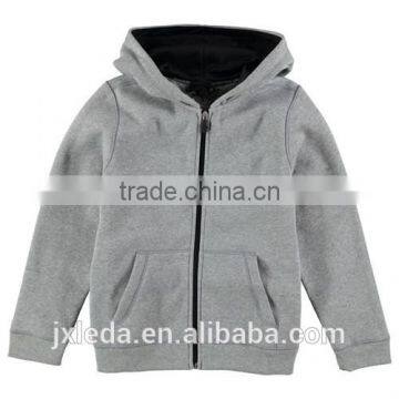 OEM full zip plain hoodie junior boys, wholesale children clothing overseas