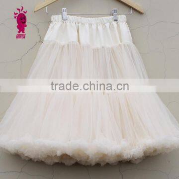 Ivory nylon chiffon pettiskirt for adult woman