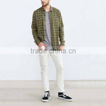White Plain Ripped Jeans 2016 Men Washed Cheap Wholesale China photo-4
