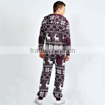 PA0007A All Over Reindeer Printed Xxxl Onesie for Men photo-2