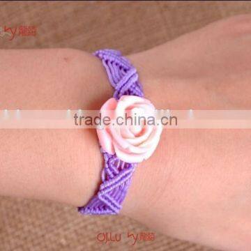 Fashion Lace Wristband for Bridesmaid New Design Wide Lace Bracelet Wedding Jewelry Bangle Fabric Braided Bracelet Bangle photo-3