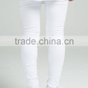 Fashion White Men Pants 2016 Biker Skinny Denim Pants Long Pants Legging Jeans photo-2