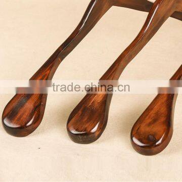 New Design Vintage Clothes Hangers Decent Luxury Style Wooden Pants Hanger Wide Shoulder Wood Coat Hanger photo-2