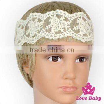 Wholesale Boutique Festival Girls Lace Floral Elastic Wedding Boho Bridal Headband Hair Accessories photo-3