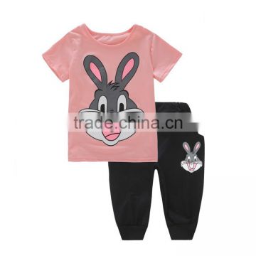 custom casual girls summer clothing sets kids clothes hot sale children clothes kids carton children clothing set